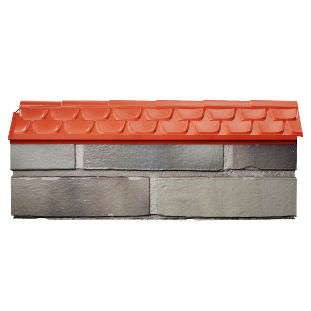 Парапет Zking Эльбрус Красный с посадкой на 0.5 кирпича (130мм) в Вологде фото