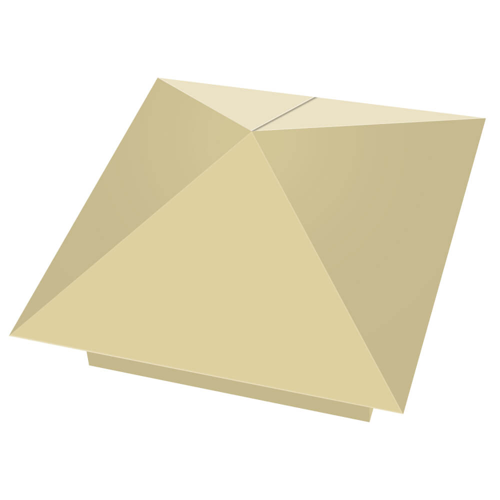 Колпак металлический 400х400мм RAL1014 Бежевый заборный Вологда фото