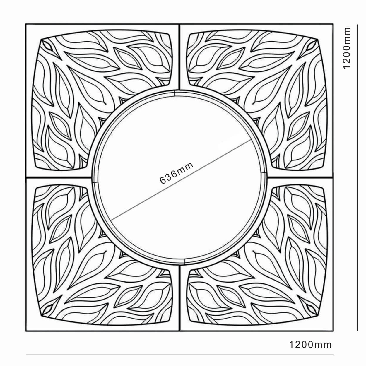 Приствольная решетка для дерева ZKING CRUST 1.2х1.2м Черная в Вологде фото