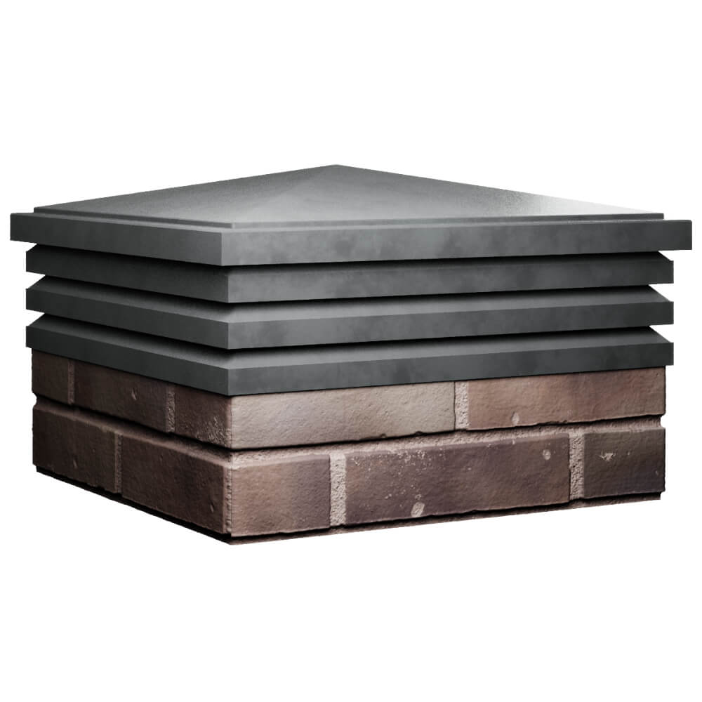 Колпак Zking Бона ХайТек Серый на столб 2х2 кирпича (513х513мм) в Вологде фото