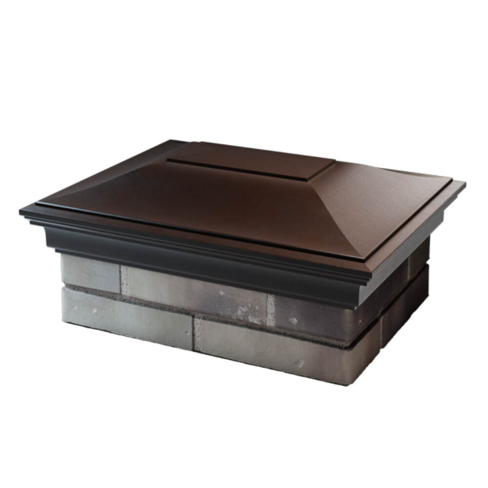 Колпак Zking Монблан Коричневый на столб 2х1.5 кирпича (515х385мм) в Вологде фото