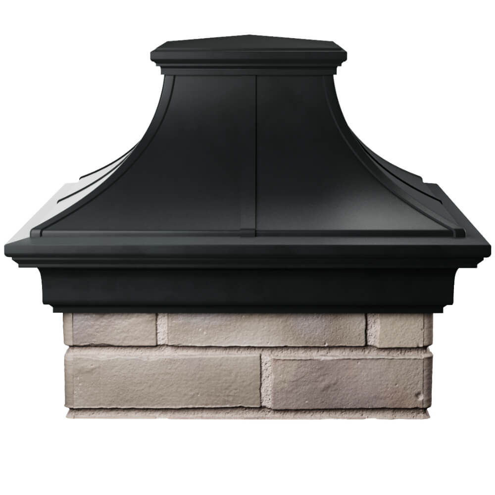 Колпак Zking Монблан Премиум Черный на столб 1.5х1.5 кирпича (385х385мм) Вологда фото