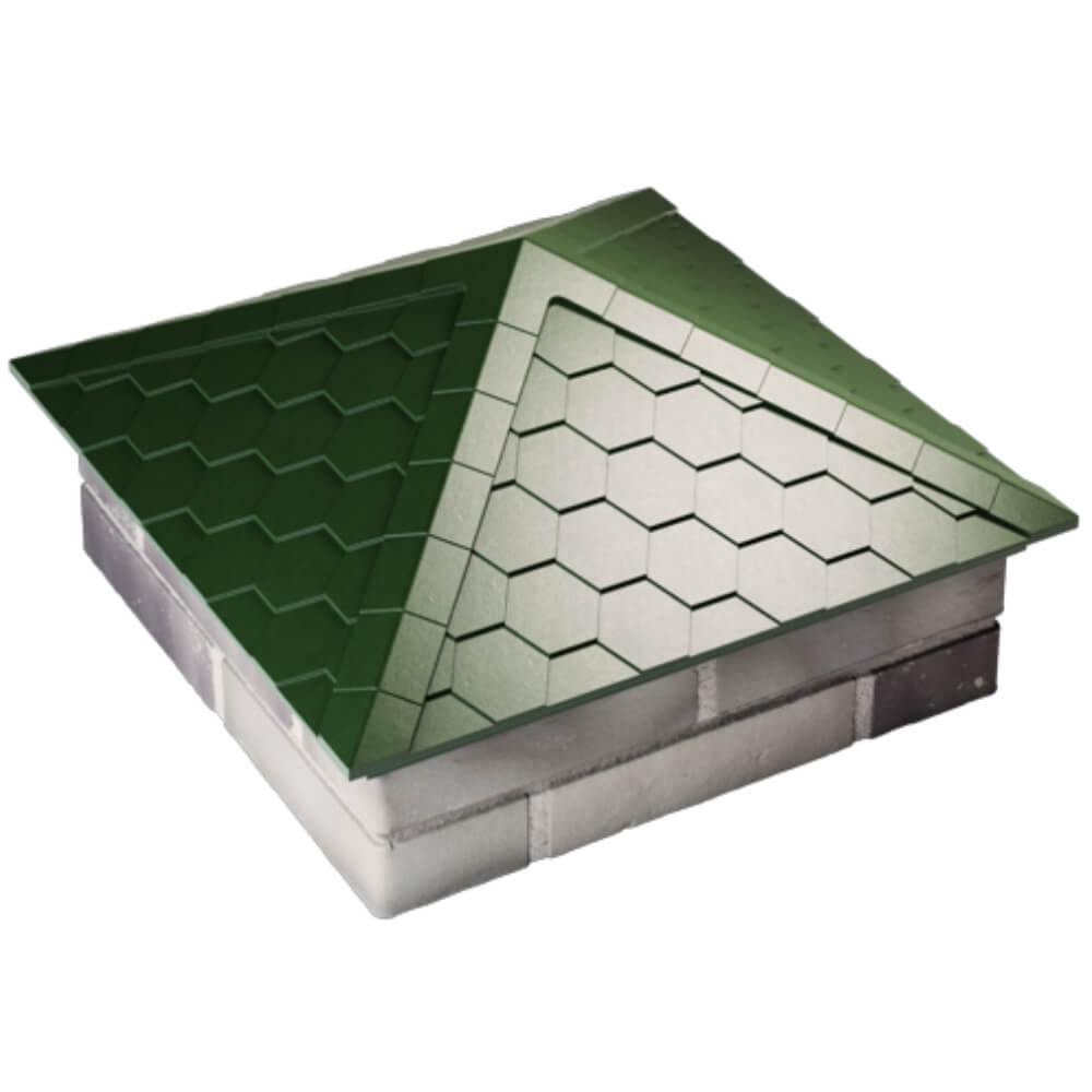 Колпак Zking Эверест Зеленый на столб 2х2 кирпича (535х535мм) Вологда фото