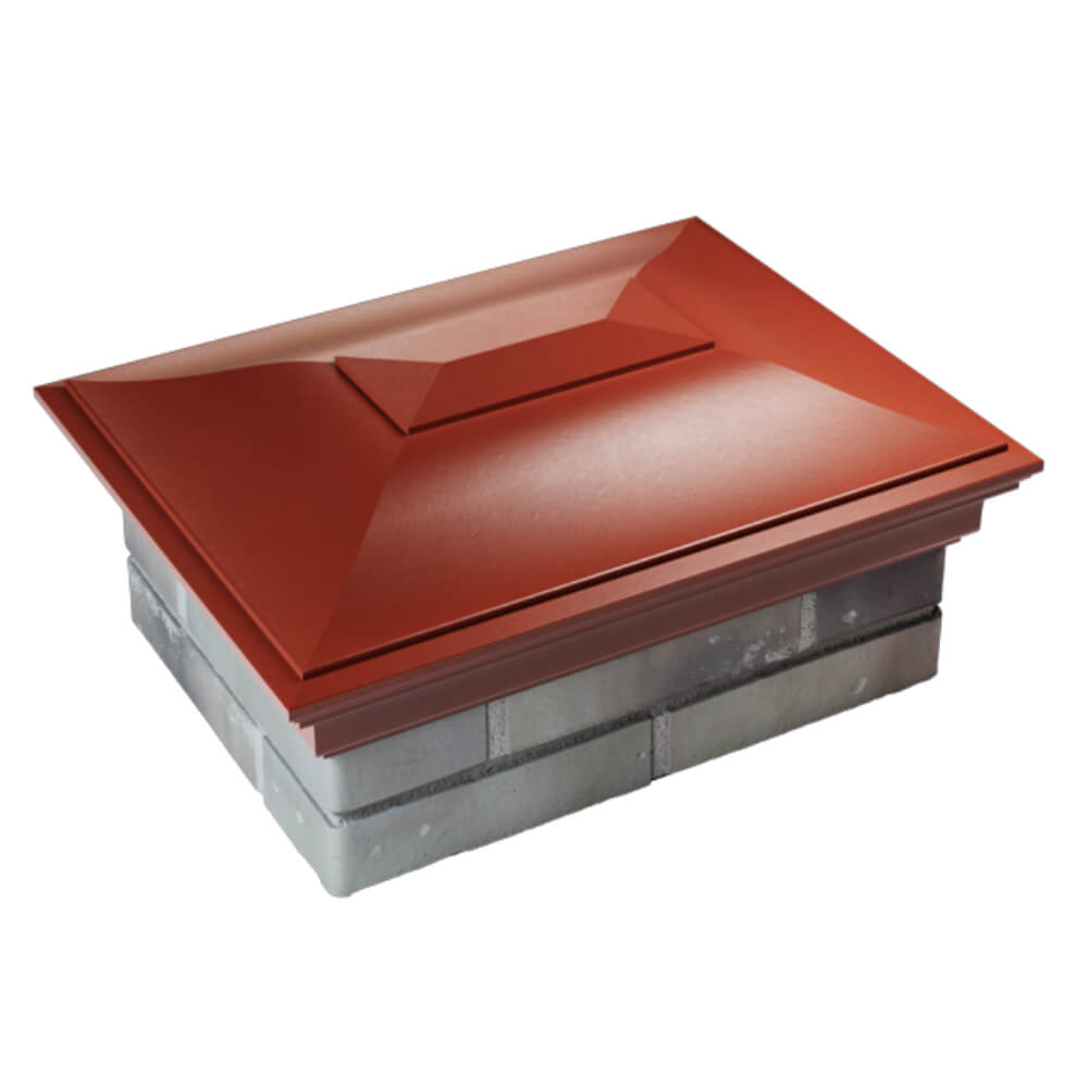 Колпак Zking Монблан Красный на столб 2х1.5 кирпича (515х385мм) Вологда фото