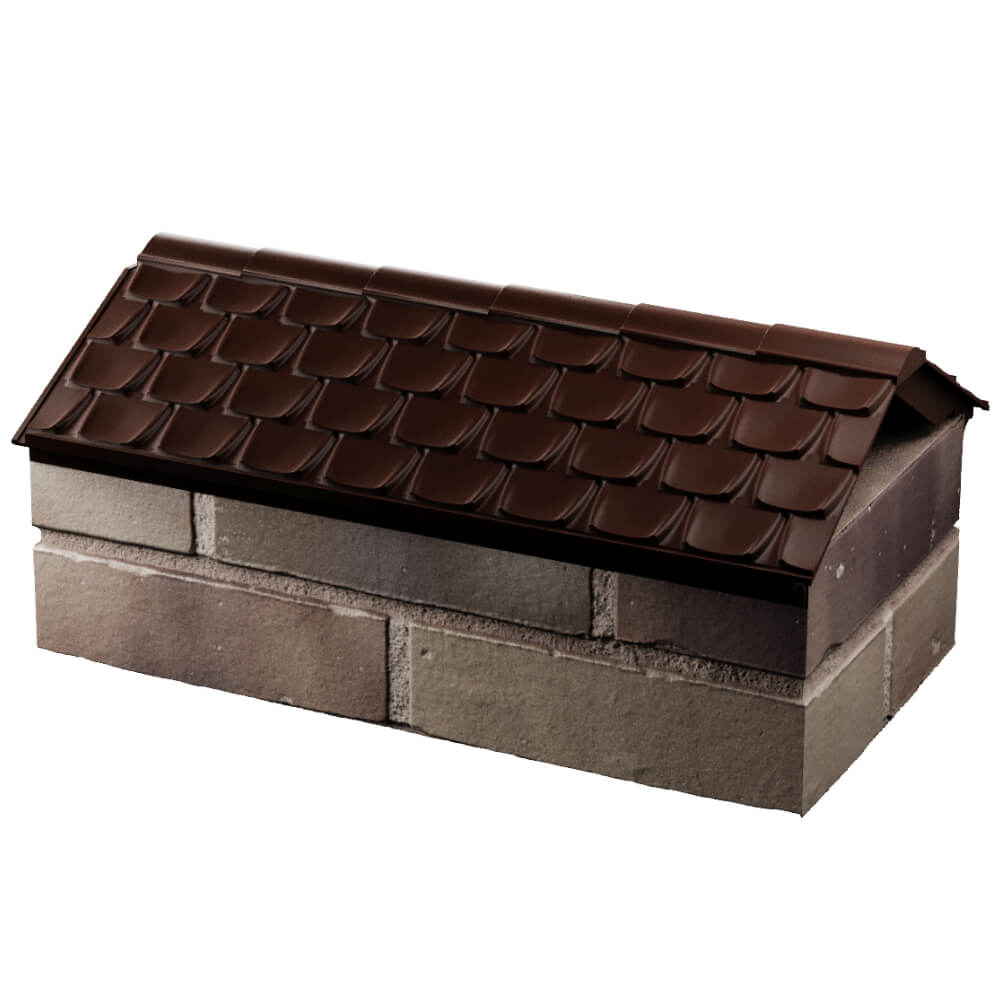 Парапет Zking Эльбрус Коричневый с посадкой на 1 кирпич (255мм) в Вологде фото