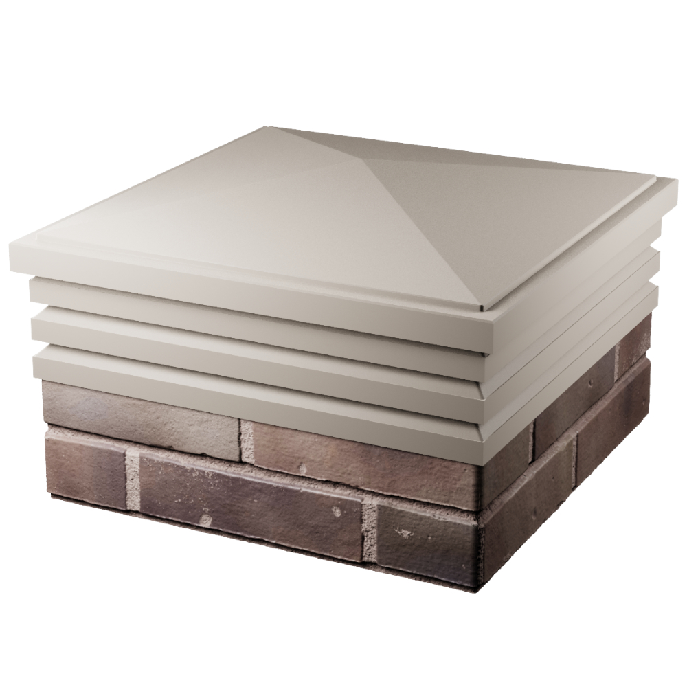 Колпак Zking Бона ХайТек Бежевый на столб 2х2 кирпича (513х513мм) в Вологде фото