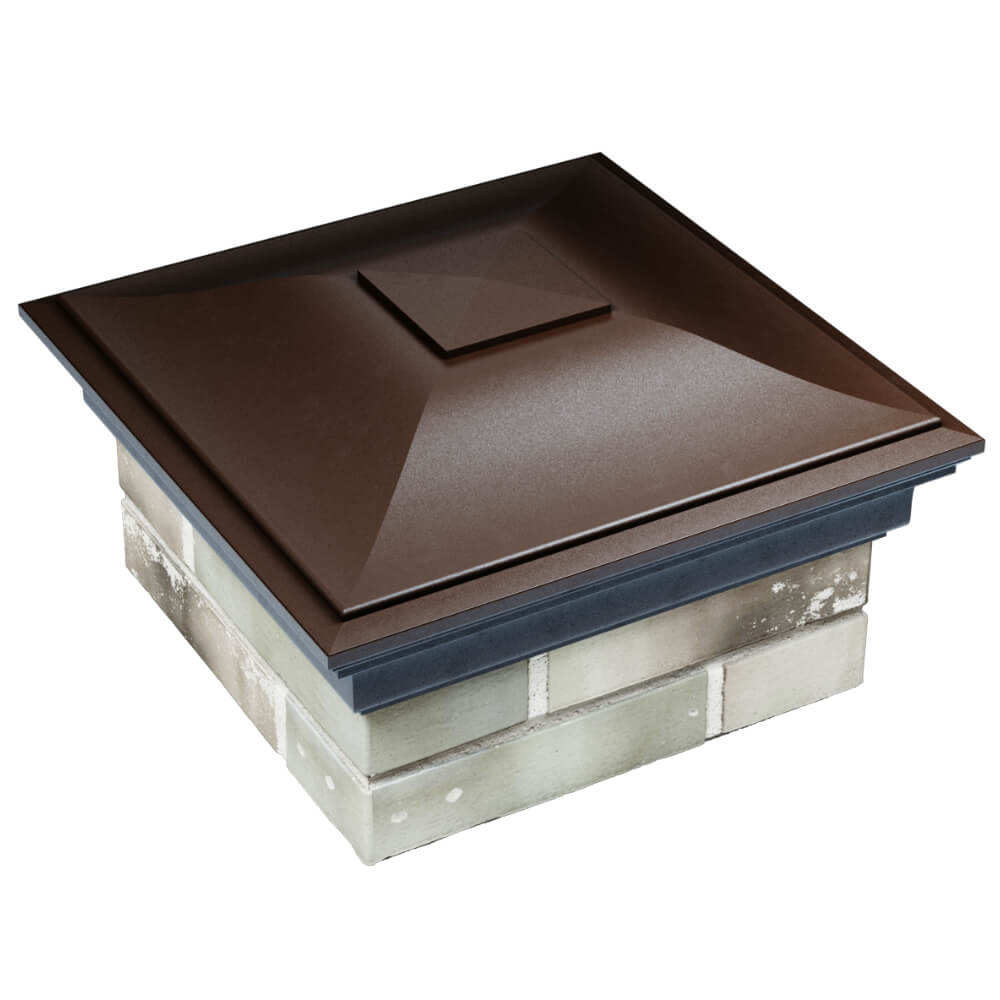 Колпак Zking Монблан Коричневый на столб 1.5х1.5 кирпича (385х385мм) в Вологде фото