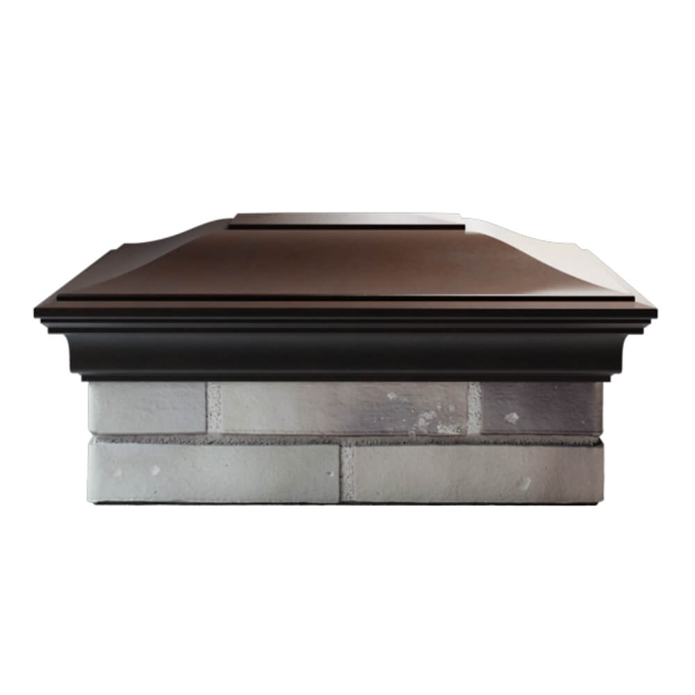 Колпак Zking Монблан Коричневый на столб 2х1.5 кирпича (515х385мм) в Вологде фото