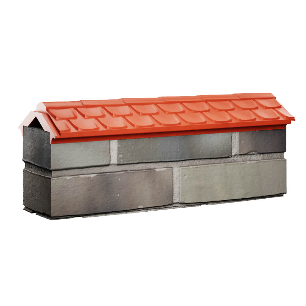 Парапет Zking Эльбрус Красный с посадкой на 0.5 кирпича (130мм) Вологда фото