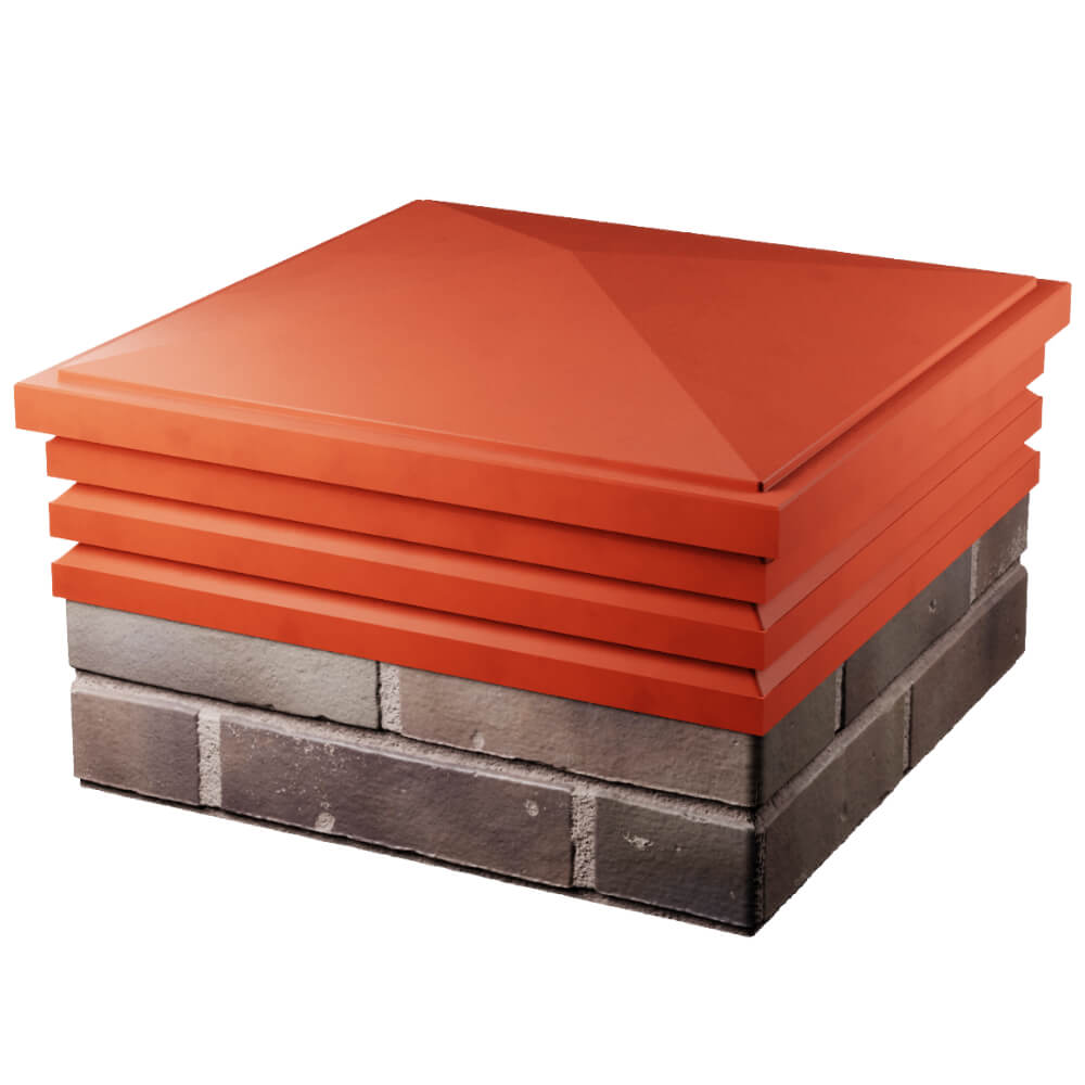 Колпак Zking Бона ХайТек Красный на столб 2х2 кирпича (513х513мм) в Вологде фото