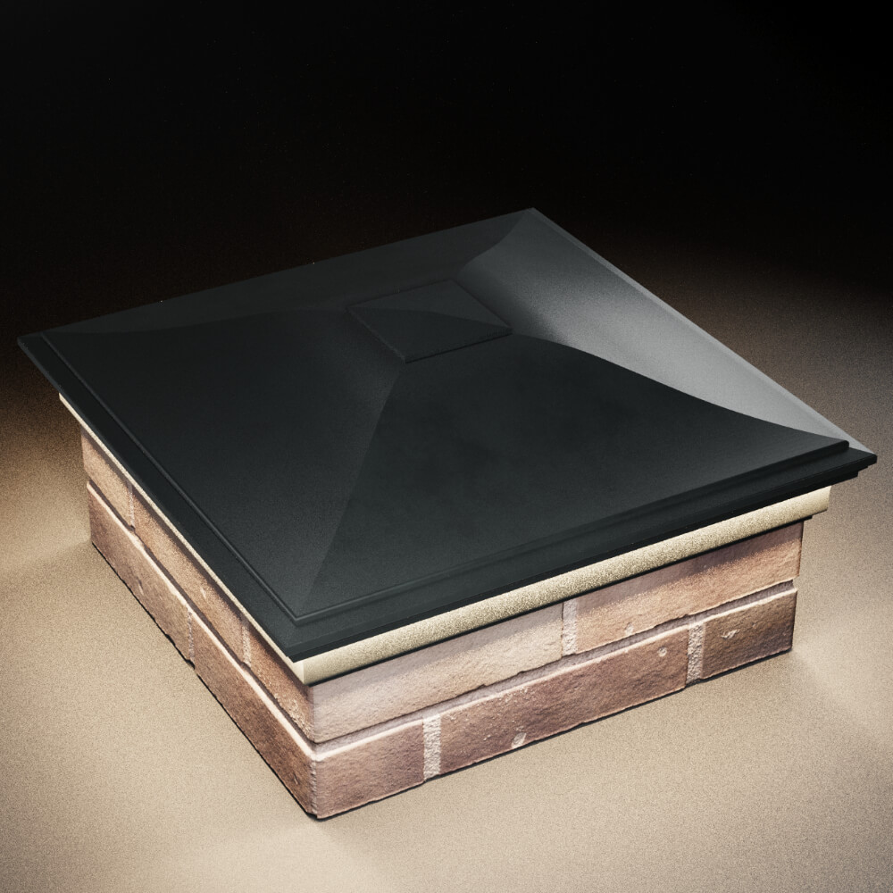 Колпак Zking Монблан Черный на столб 2х2 кирпича (515х515мм) c подсветкой в Вологде фото