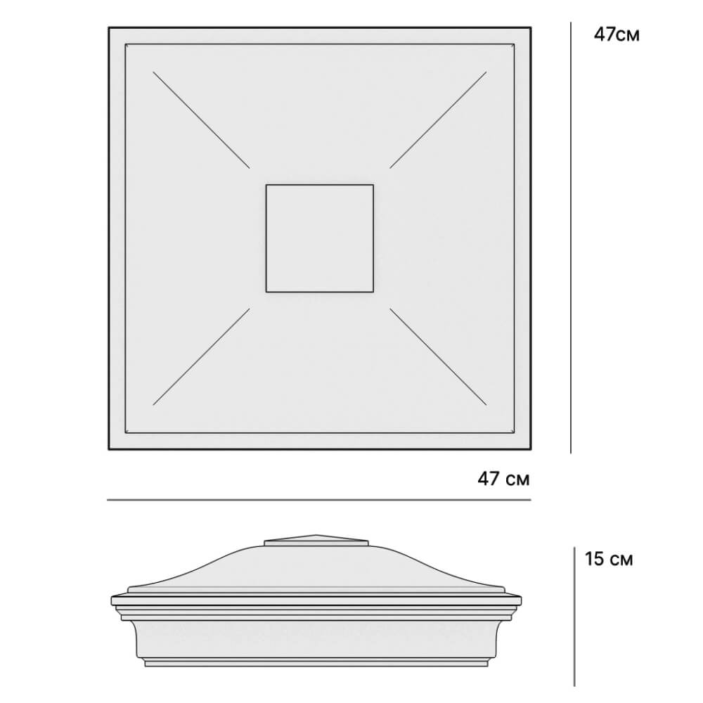 Колпак Zking Монблан Коричневый на столб 1.5х1.5 кирпича (385х385мм) в Вологде фото