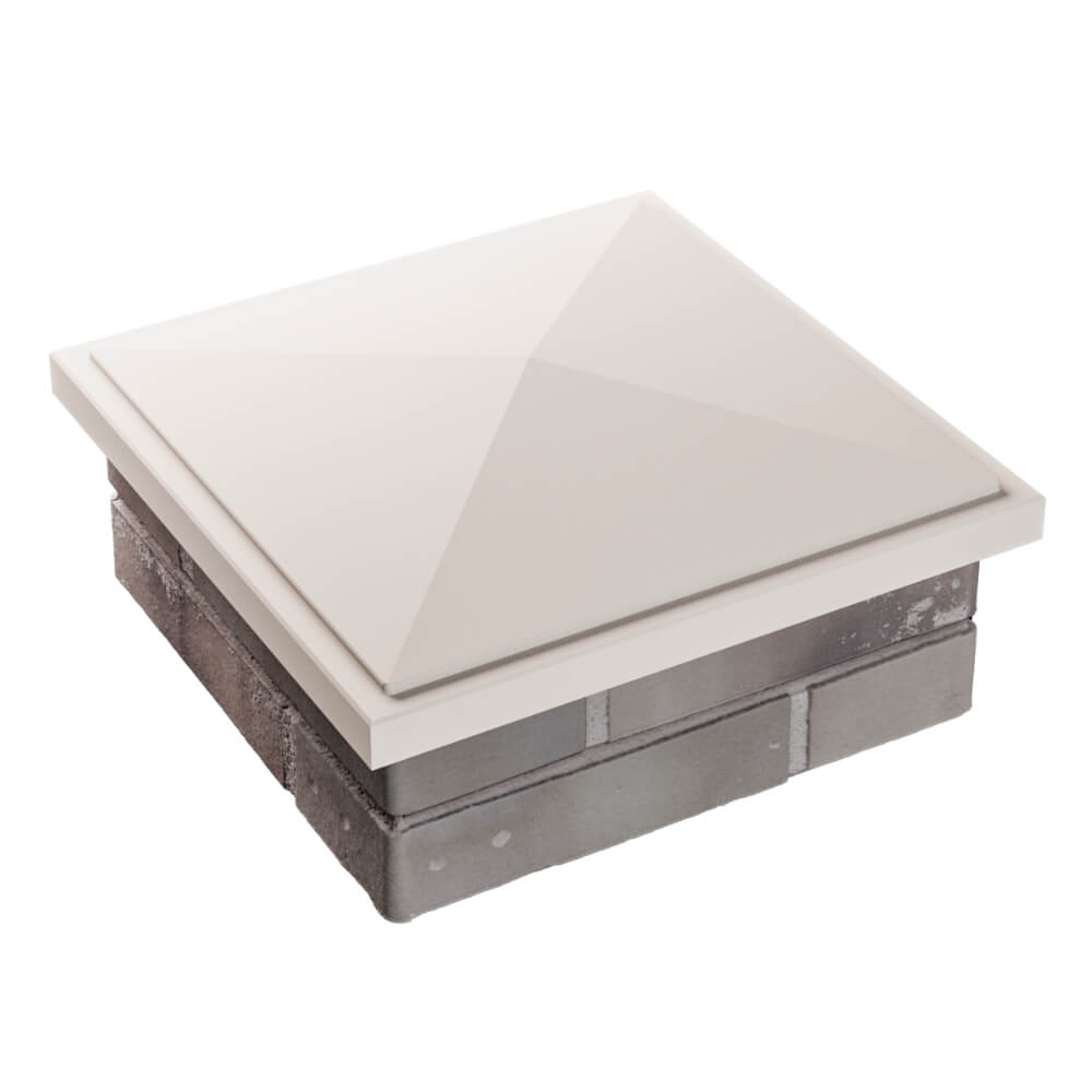 Колпак Zking БонаМоно Бежевый на столб 1.5х1.5 кирпича (385х385, 400х400мм) в Вологде фото