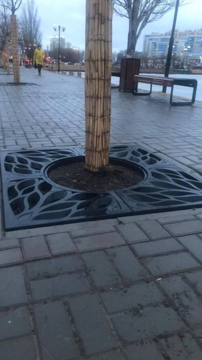 Приствольная решетка для дерева ZKING CRUST 1.2х1.2м Черная в Вологде фото