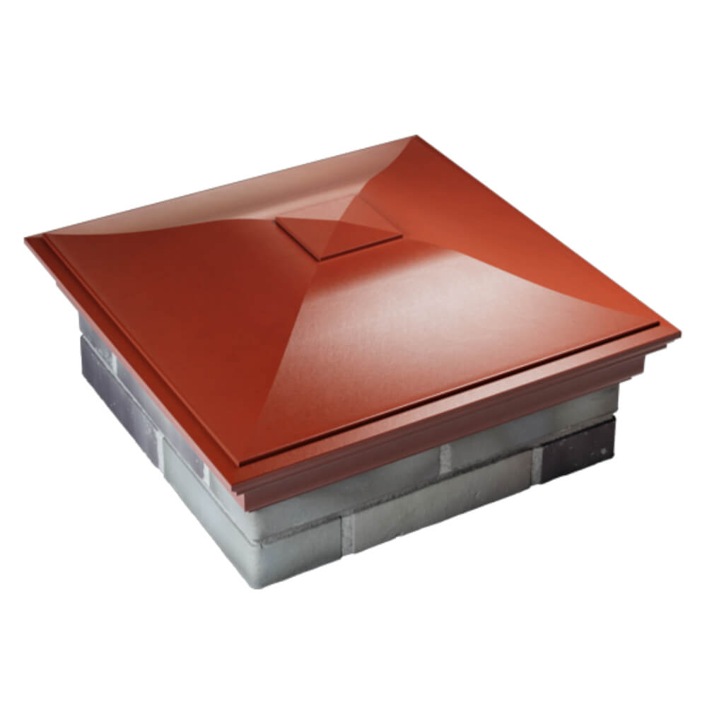 Колпак Zking Монблан Красный на столб 2х2 кирпича (515х515мм) Вологда фото