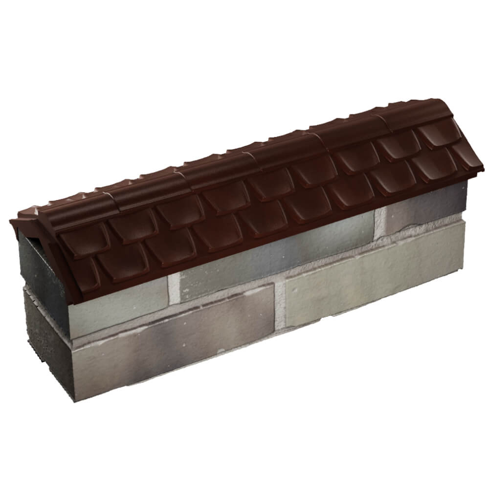 Парапет Zking Эльбрус Коричневый с посадкой на 0.5 кирпича (130мм) в Вологде фото