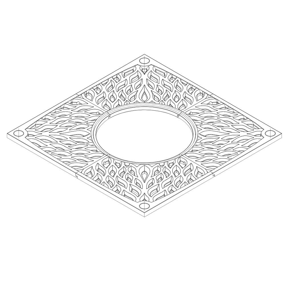 Приствольная решетка для дерева ZKING CRUST 2х2м Черная в Вологде фото