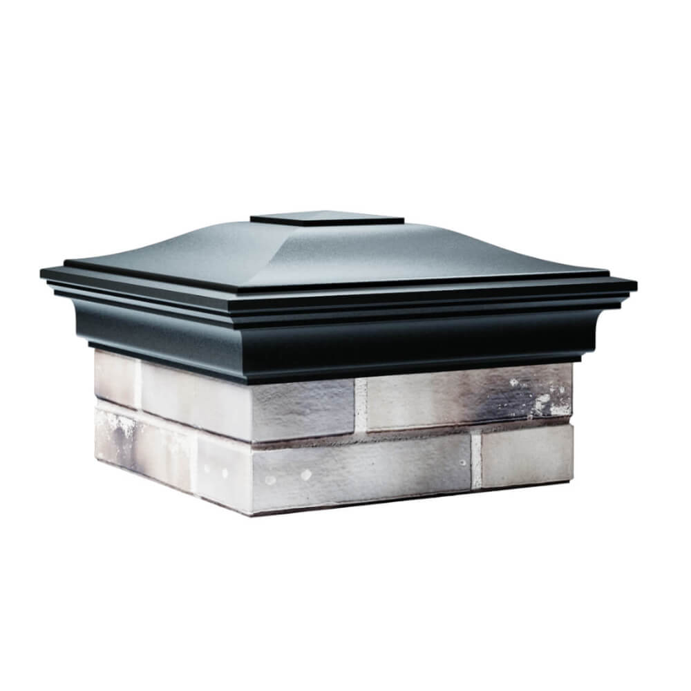 Колпак Zking Монблан Черный на столб 1.5х1.5 еврокирпича 0.7НФ (355х355мм) в Вологде фото