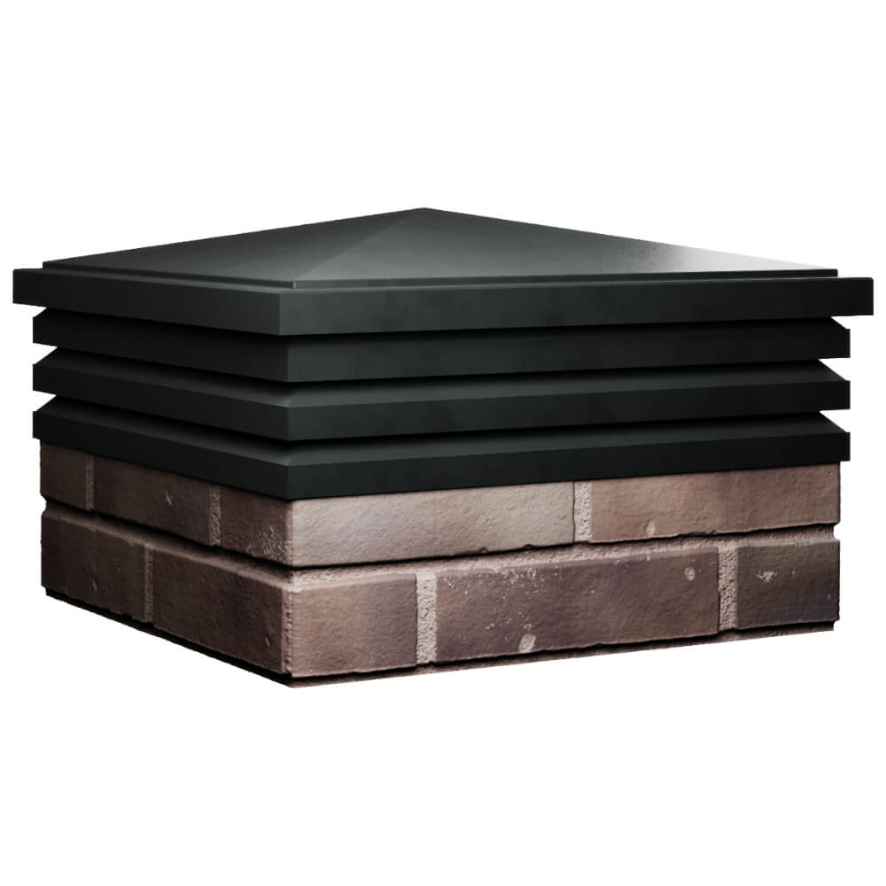 Колпак Zking Бона ХайТек Черный на столб 2х2 кирпича (513х513мм) в Вологде фото