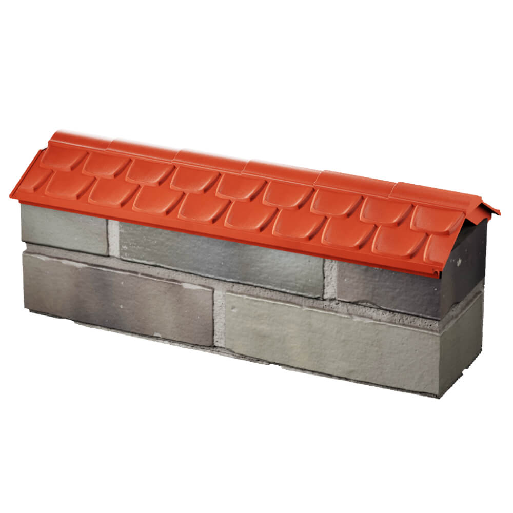 Парапет Zking Эльбрус Красный с посадкой на 0.5 кирпича (130мм) в Вологде фото