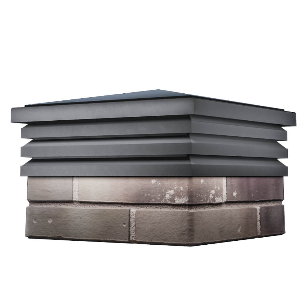 Колпак Zking Бона ХайТек Серый на столб 1.5х1.5 кирпича (385х385мм) в Вологде фото