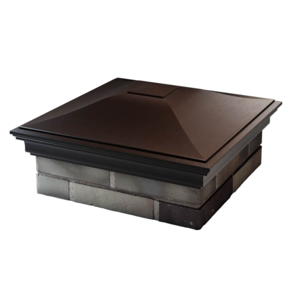 Колпак Zking Монблан Коричневый на столб 2х2 кирпича (515х515мм) в Вологде фото
