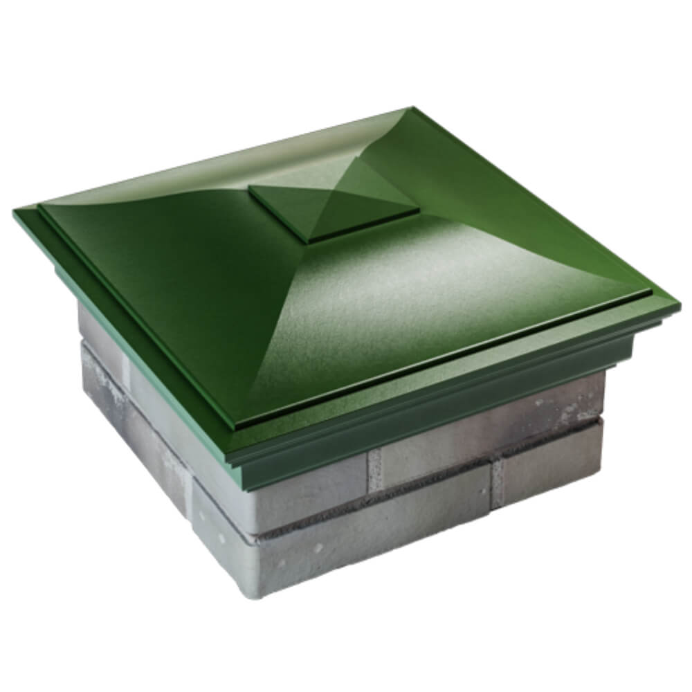 Колпак Zking Монблан Зеленый на столб 1.5х1.5 кирпича (385х385мм) в Вологде фото