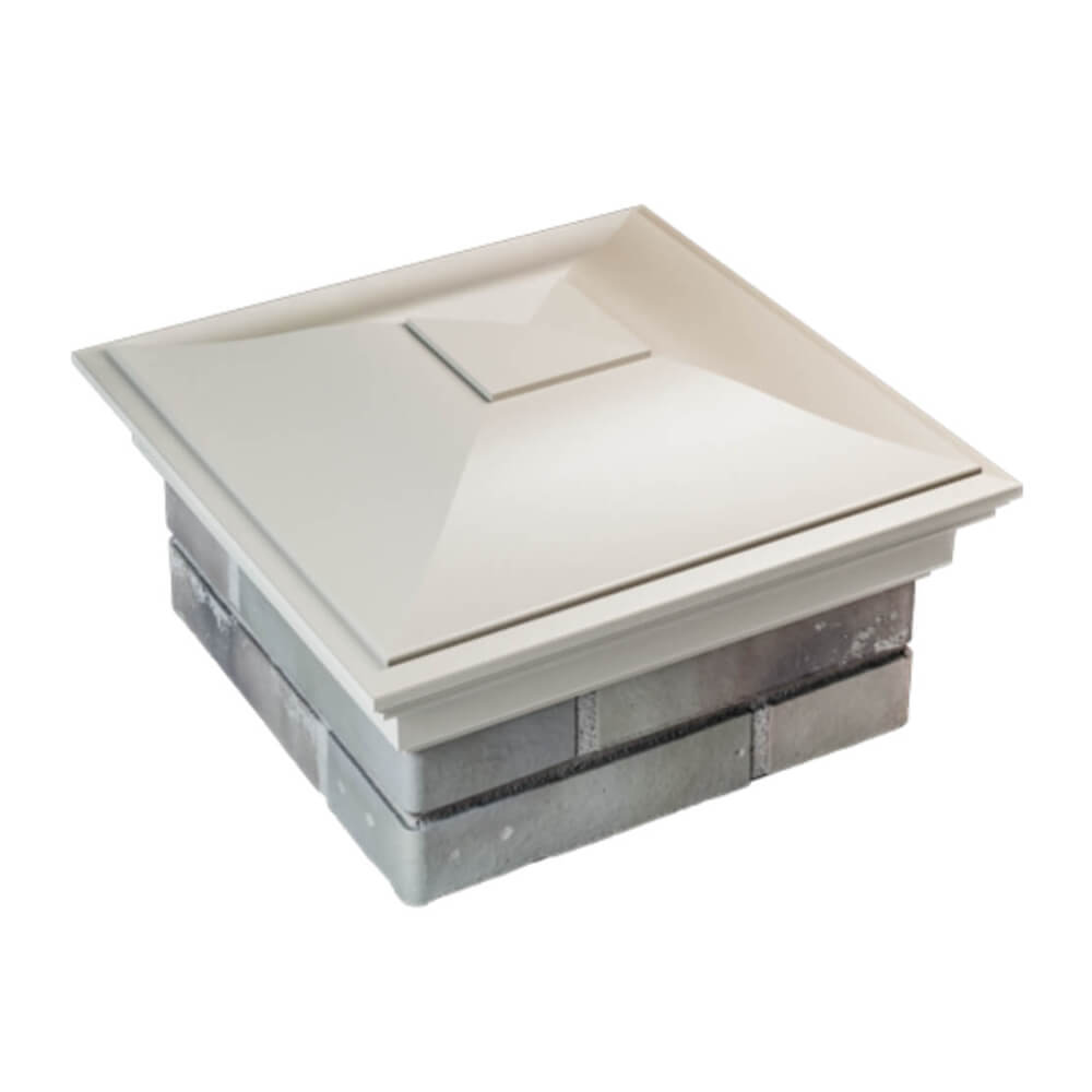 Колпак Zking Монблан Бежевый на столб 1.5х1.5 еврокирпича 0.7НФ (355х355мм) в Вологде фото