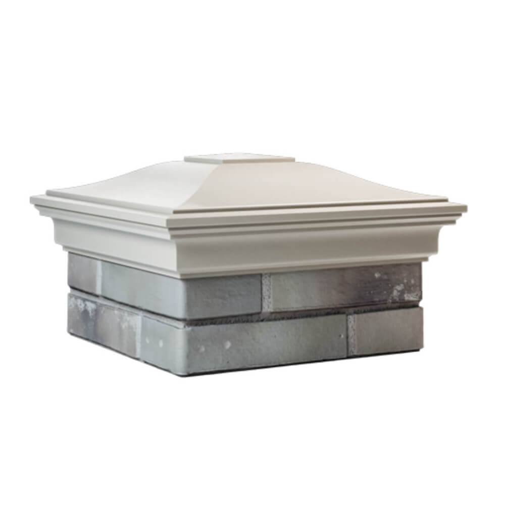 Колпак Zking Монблан Бежевый на столб 1.5х1.5 еврокирпича 0.7НФ (355х355мм) в Вологде фото