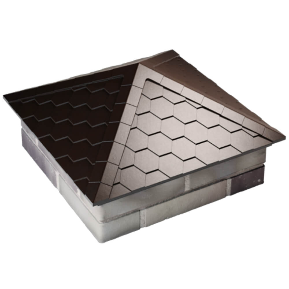 Колпак Zking Эверест Коричневый на столб 2х2 кирпича (535х535мм) Вологда фото