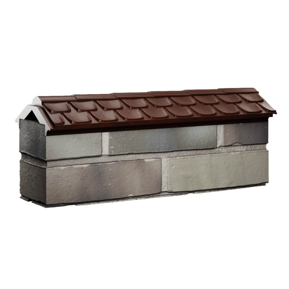 Парапет Zking Эльбрус Коричневый с посадкой на 0.5 кирпича (130мм) Вологда фото