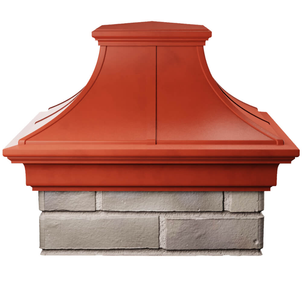 Колпак Zking Монблан Премиум Красный на столб 1.5х1.5 кирпича (385х385мм) Вологда фото