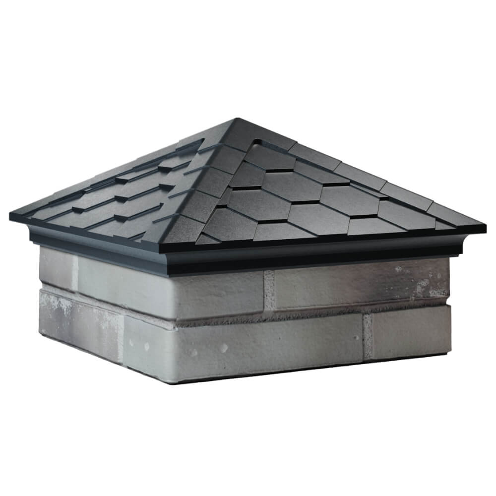 Колпак Zking Эверест Черный на столб 1.5х1.5 кирпича (390х390мм) в Вологде фото