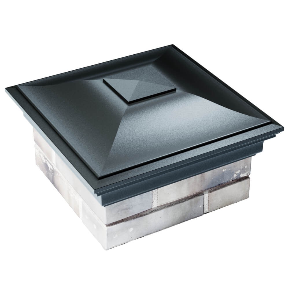 Колпак Zking Монблан Черный на столб 1.5х1.5 кирпича (385х385мм) в Вологде фото