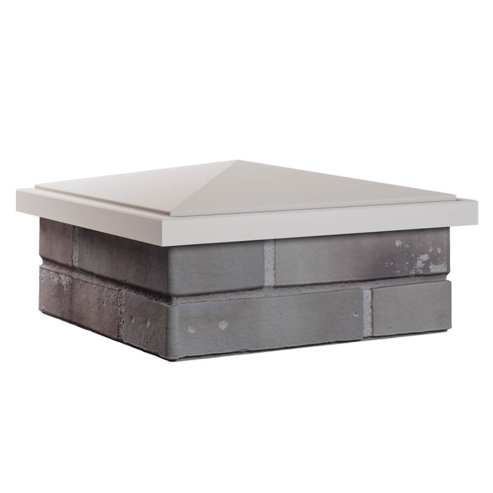 Колпак Zking БонаМоно Бежевый на столб 1.5х1.5 кирпича (385х385, 400х400мм) в Вологде фото