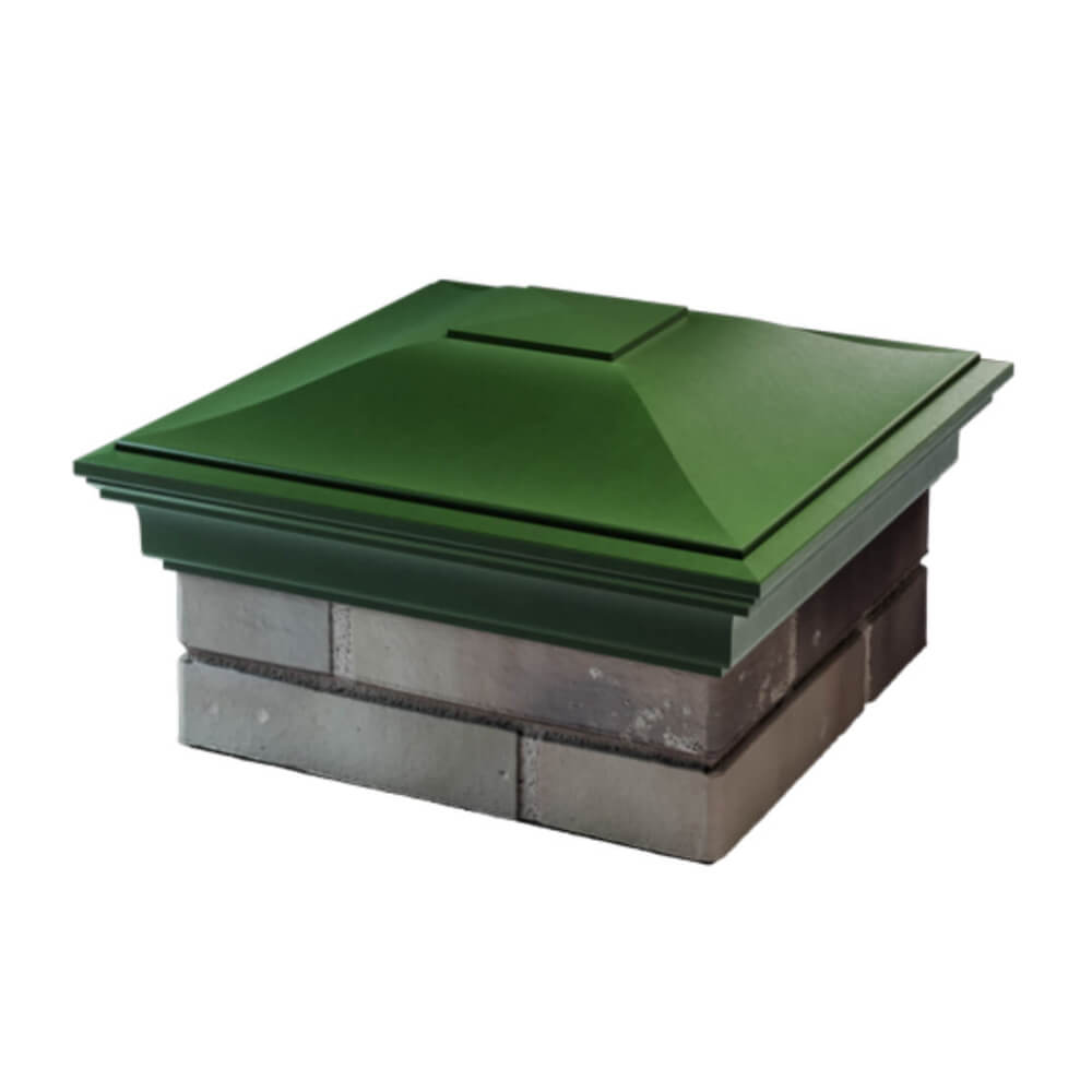 Колпак Zking Монблан Зеленый на столб 1.5х1.5 еврокирпича 0.7НФ (355х355мм) в Вологде фото