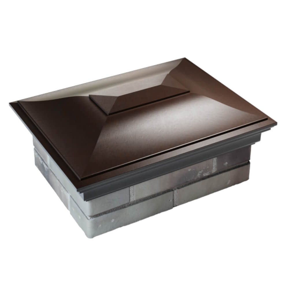 Колпак Zking Монблан Коричневый на столб 2х1.5 кирпича (515х385мм) Вологда фото