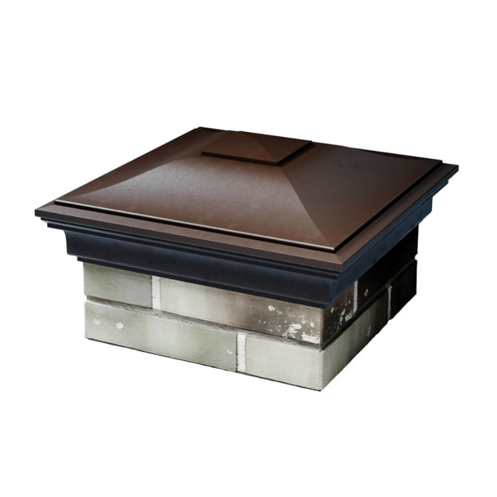 Колпак Zking Монблан Коричневый на столб 1.5х1.5 еврокирпича 0.7НФ (355х355мм) в Вологде фото