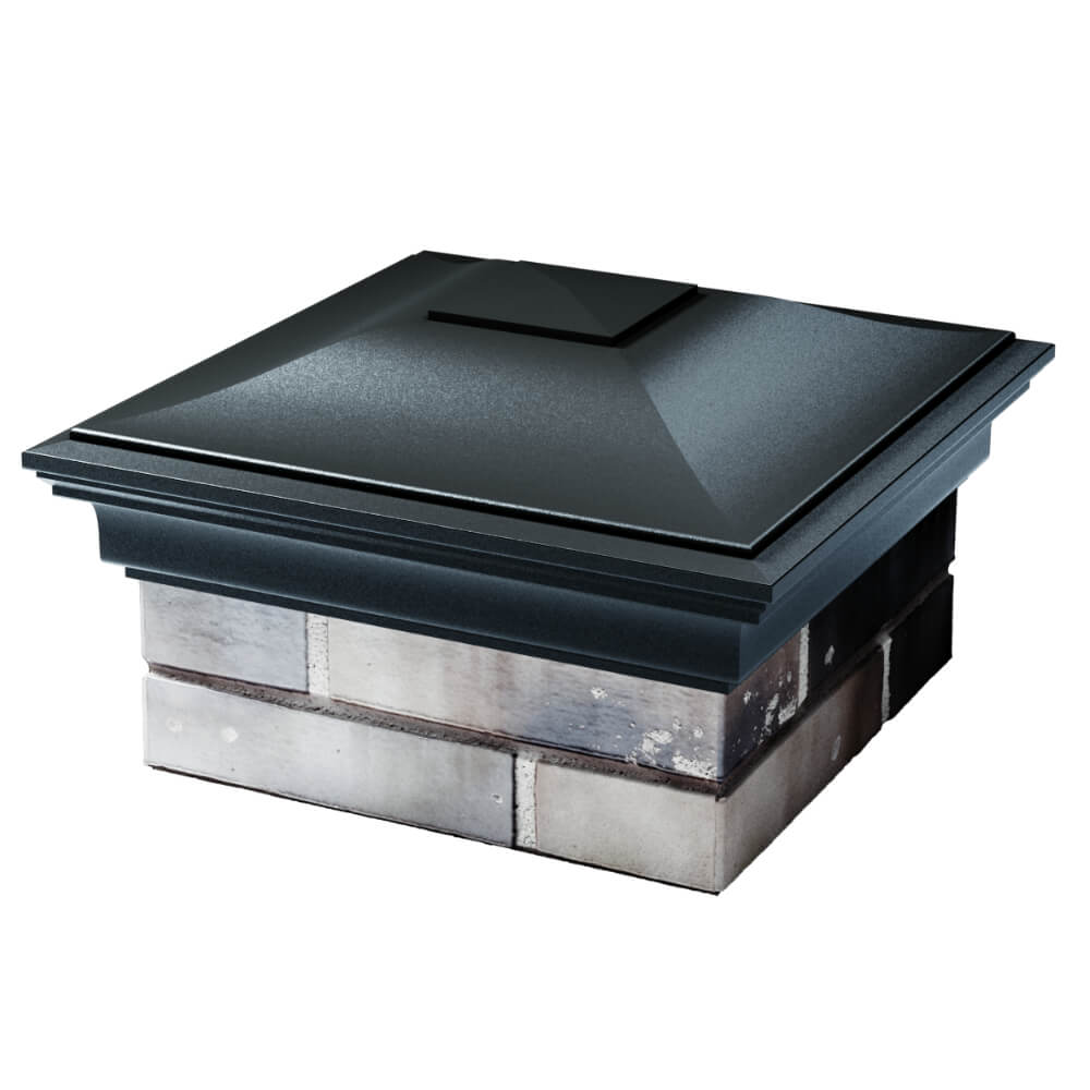 Колпак Zking Монблан Черный на столб 1.5х1.5 кирпича (385х385мм) в Вологде фото