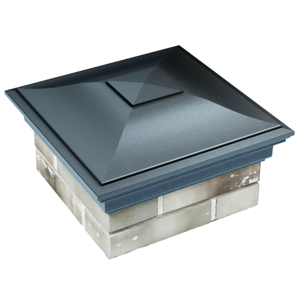 Колпак Zking Монблан Серый на столб 1.5х1.5 кирпича (385х385мм) в Вологде фото