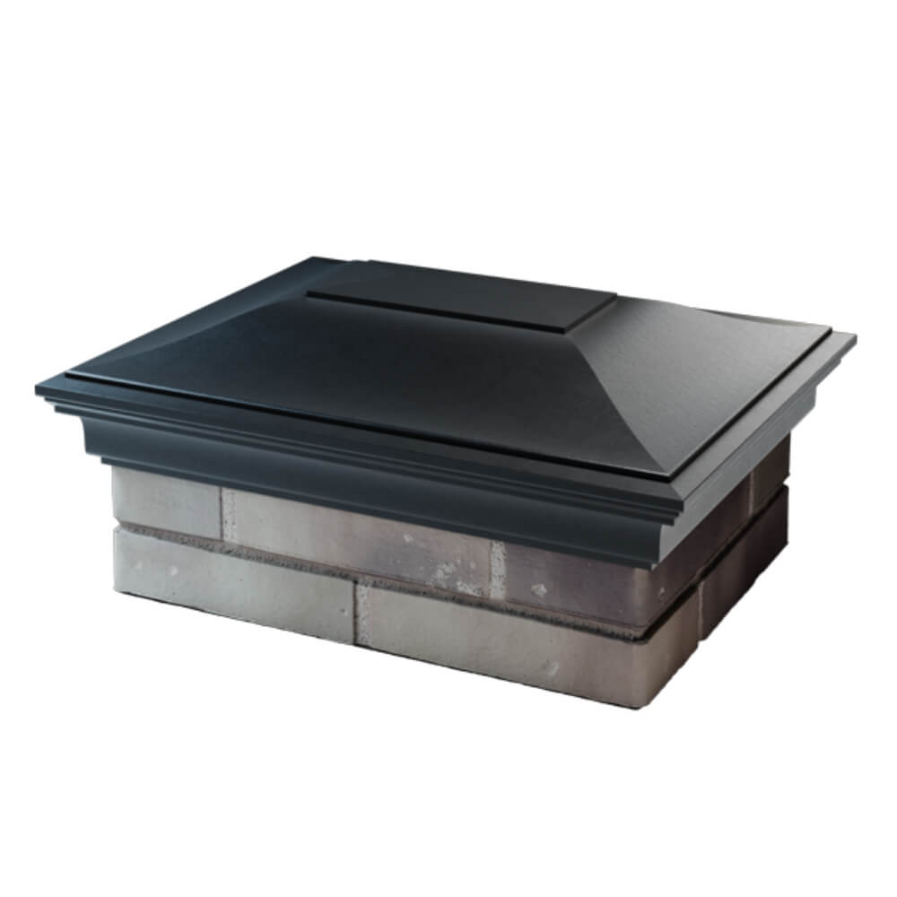 Колпак Zking Монблан Черный на столб 2х1.5 кирпича (515х385мм) в Вологде фото