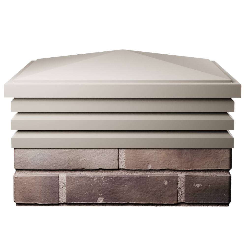 Колпак Zking Бона ХайТек Бежевый на столб 2х2 кирпича (513х513мм) Вологда фото