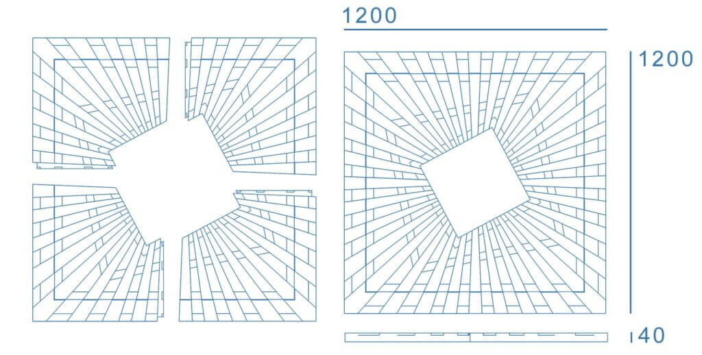 Приствольная решетка для дерева ZKING ATMOSPHERE 1.2х1.2м Красная в Вологде фото