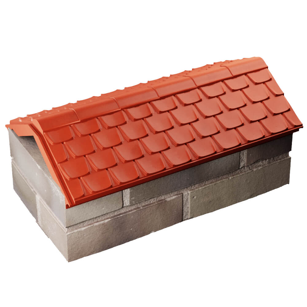 Парапет Zking Эльбрус Красный с посадкой на 1 кирпич (255мм) в Вологде фото