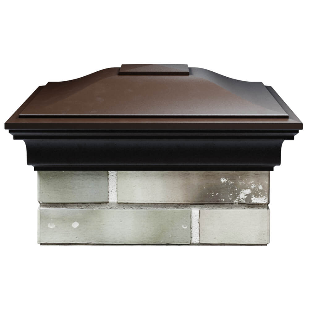 Колпак Zking Монблан Коричневый на столб 1.5х1.5 кирпича (385х385мм) Вологда фото