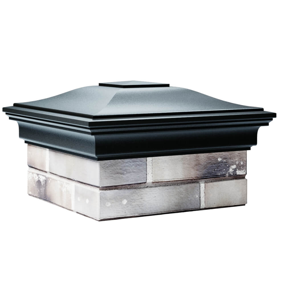 Колпак Zking Монблан Черный на столб 1.5х1.5 кирпича (385х385мм) в Вологде фото