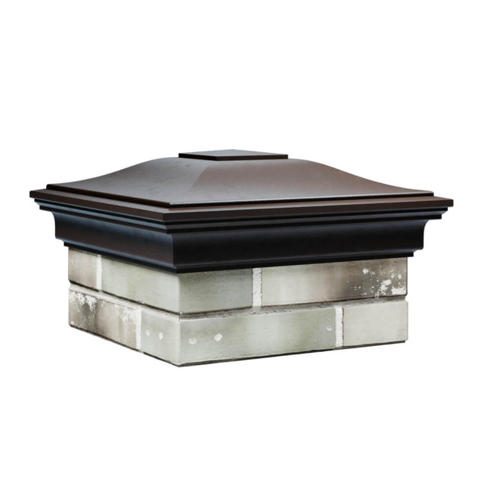 Колпак Zking Монблан Коричневый на столб 1.5х1.5 еврокирпича 0.7НФ (355х355мм) в Вологде фото