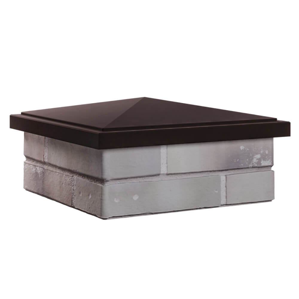 Колпак Zking БонаМоно Коричневый на столб 1.5х1.5 кирпича (385х385, 400х400мм) в Вологде фото