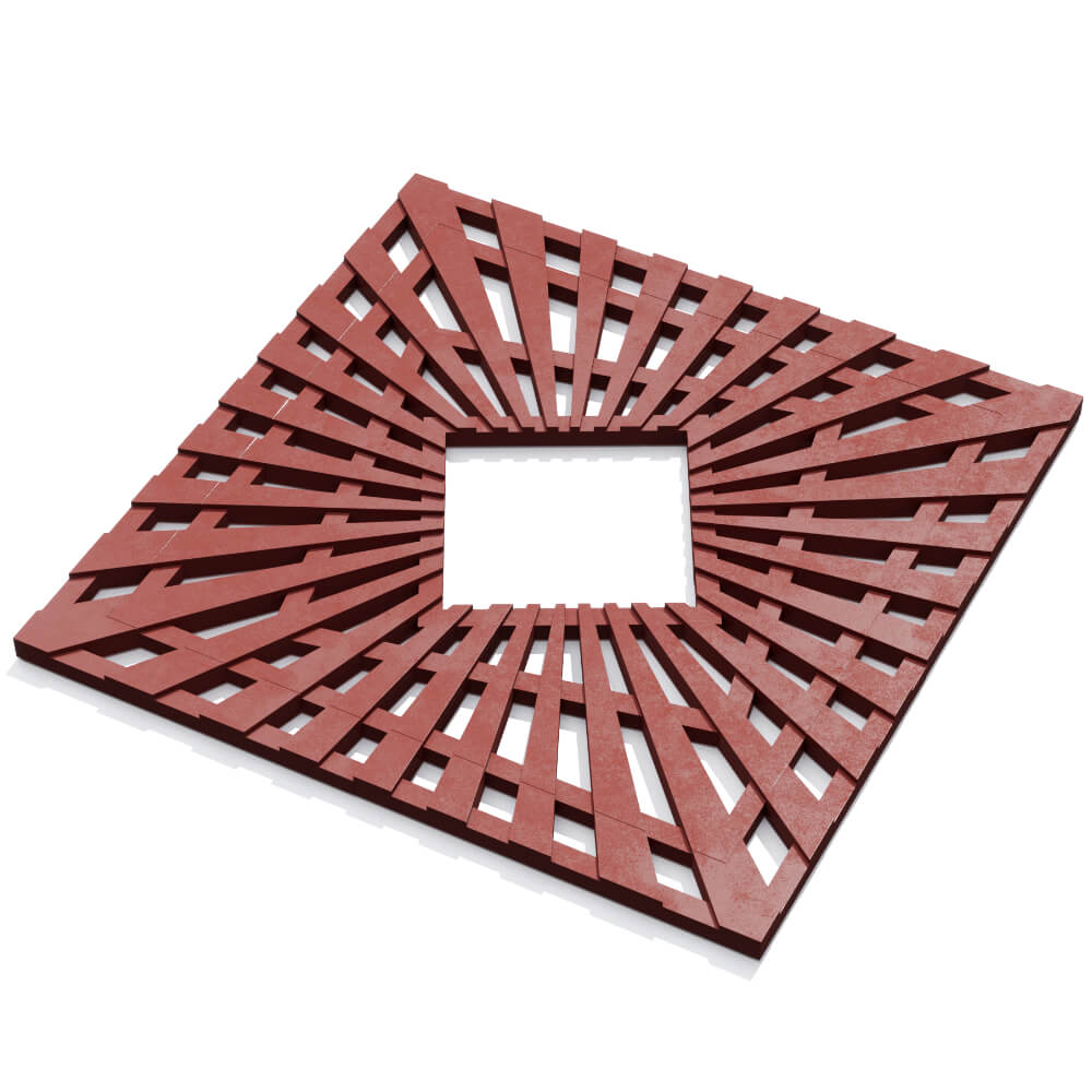 Приствольная решетка для дерева ZKING ATMOSPHERE 1.2х1.2м Красная в Вологде фото