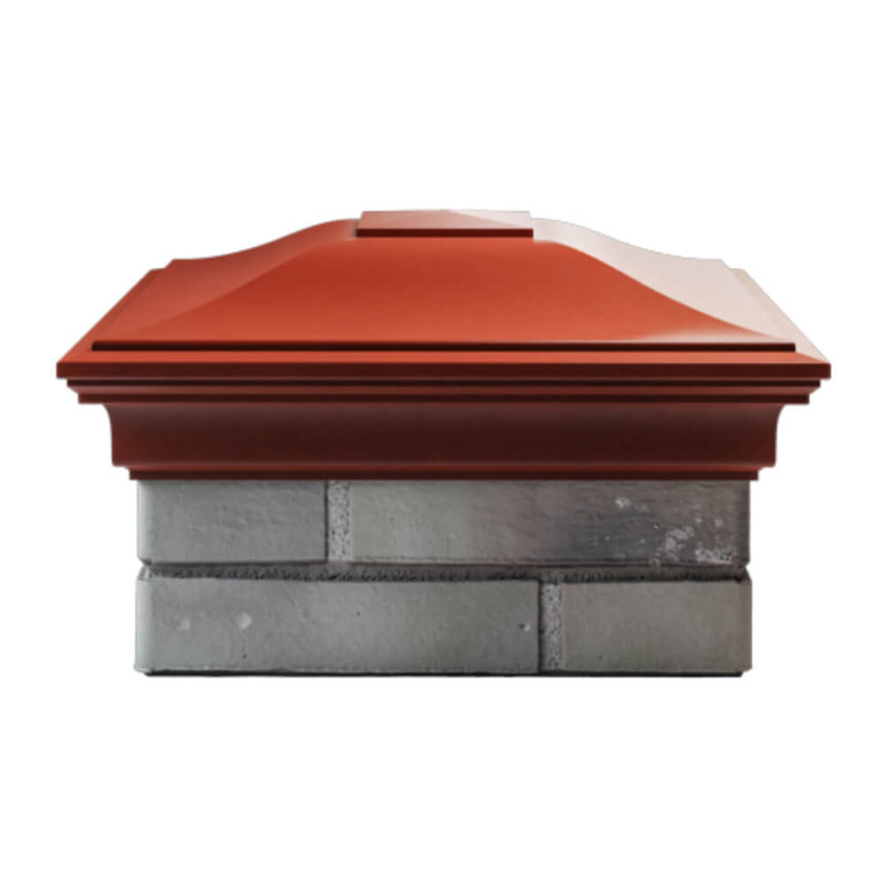 Колпак Zking Монблан Красный на столб 1.5х1.5 еврокирпича 0.7НФ (355х355мм) Вологда фото